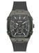 Guess Phoenix herenhorloge, roestvrij staal, 44 mm, siliconen armband, grijs, 5 bar, wijzerplaat: grijs, datumweergave, GW0956G3