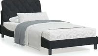 Maison Exclusive - Cadre de lit sans matelas, noir, 100x200 cm, velours