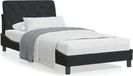 Maison Exclusive - Cadre de lit sans matelas, noir, 100x200 cm, velours