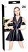 Black Level Vinyl Jurk met kant S Zwart/Rood