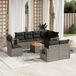 Maison Exclusive - Ensemble de jardin, 9 pièces, avec coussins, gris, en polyrotin
