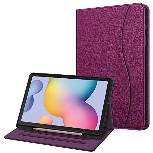 Fintie Case voor Samsung Galaxy Tab S6 Lite 10.4 Inch Tablet 2020 Release Model SM-P610 (Wi-Fi) SM-P615 (LTE) - Multi-Angle View Folio Stand Cover met Pocket, Paars