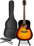 MAX SoloJam Akoestische Gitaar voor beginners - Western Gitaar 4/4 - Sunburst - Inclusief accessoires