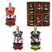 Dekohelden24 Houten boombehang als set van 6, motief: carrousel, ca. 6 cm