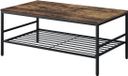 Vicco Fyrk Salontafel – 106 x 60 cm met plank Goldkraft eik/zwart