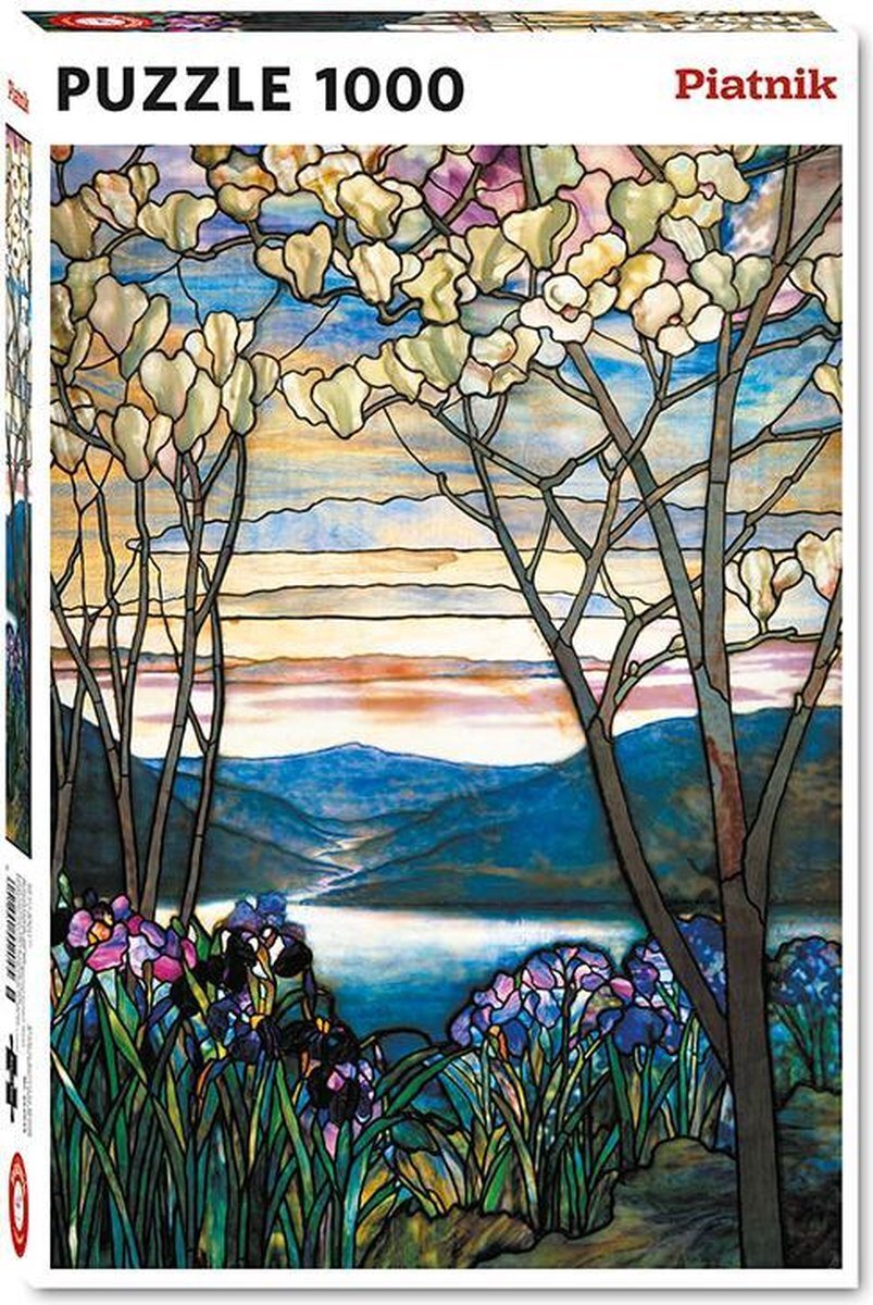 Piatnik Louis Comfort Tiffany - Magnolia's en Irissen (1000 stukjes, kunst puzzel)