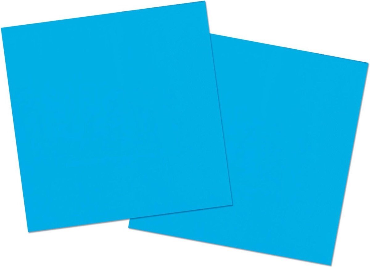 Folat Servetten 33 X 33 Cm Papier Blauw 20 Stuks