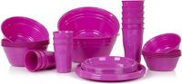Bol Snackkommen 38 stuks Party Set Fuchsia