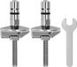 Dailygoods Set de charnières pour abattant WC - 2 pièces - Acier inoxydable - M6 × 71,5 mm