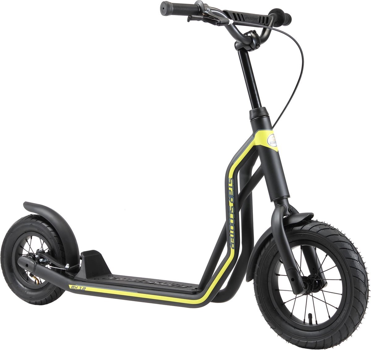 STAR SCOOTER autoped, 12 inch + 10 inch, zwart
