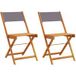 Maison Exclusive - Chaises pliantes 2 pièces anthracite bois massif d'acacia et tissu