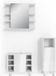 Vicco Meuble de salle de bain Fynn, Blanc Laqué, 3 pièces