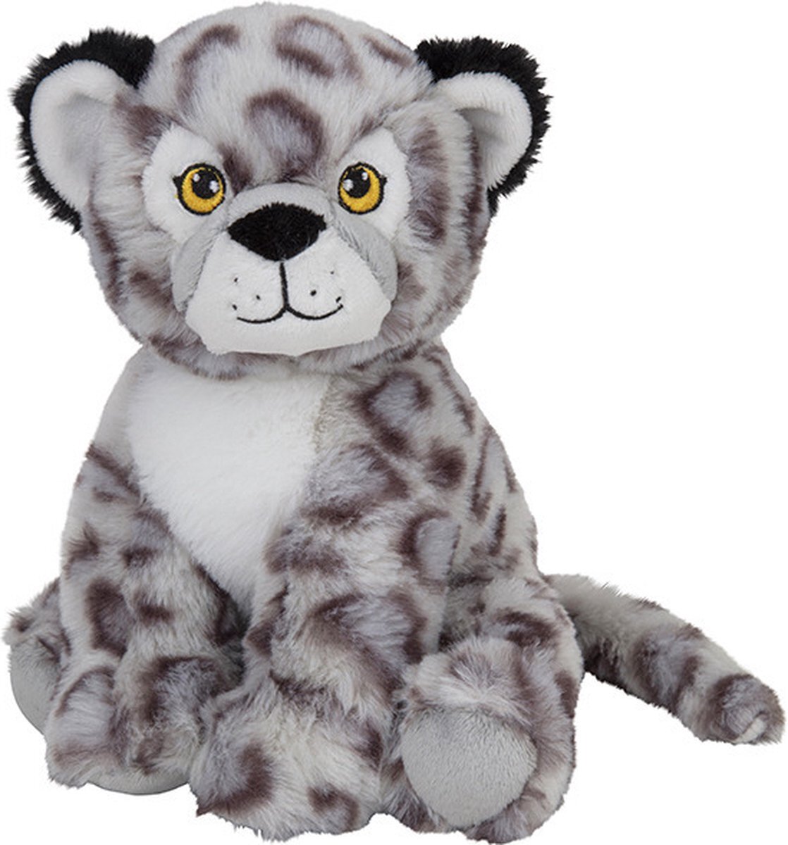 Nature Planet Pluche knuffel sneeuw luipaard van 19 cm - Speelgoed knuffeldieren