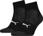 Puma Sport Cushioned Quarter Socks (2-pack) - Black - Size 43-46