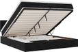 vidaXL Lit plateforme avec matelas et LED 200x200cm Velours Noir