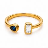 Cilla Jewels Dames ring Goudkleurig edelstaal Zirkonia