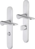Impresso Deurkruk - Watford - Voor binnen - Ovaal deurschild met toiletsluiting - Aluminium - 2 stuks
