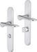 Impresso Deurkruk - Watford - Voor binnen - Ovaal deurschild met toiletsluiting - Aluminium - 2 stuks