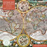 Puzzle Flame Tree Publishing Adult Sustainable Jigsaw Puzzle Pieter Van Den Keere: Antique Map of the World