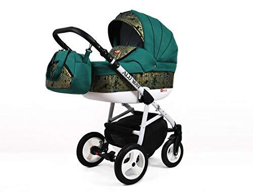 SaintBaby Kinderwagen 3in1 2in1 Set Isofix Buggy Autostoel Light Weight bySaintBaby Green Marble 2in1 zonder autostoel