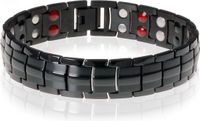 Mendes magnetische armband Edelstaal Zwart