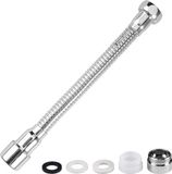 Allecto Plus – Rallonge flexible et universelle de 20 cm pour robinets de cuisine – Pivotante – Rallonge d'évier – Convient pour la salle de bain et les toilettes – Pivotante à 360°