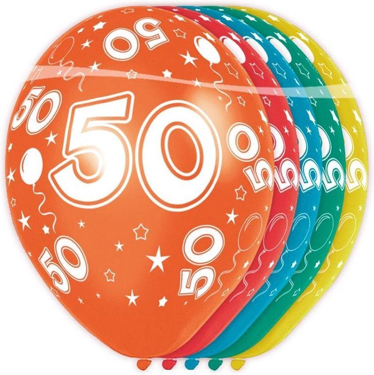 Folat 50 Jaar Verjaardag Ballonnen 5 stuks