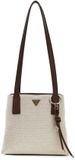 GUESS Alice Small Tote Schoudertas Natural / Espresso crème