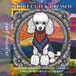 coloring Poodle coloring book for adults: cute & dressed in mosaic mandala landscape