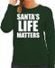 Bellatio Decorations Santas life matters Groene Kersttrui voor dames - Maat S