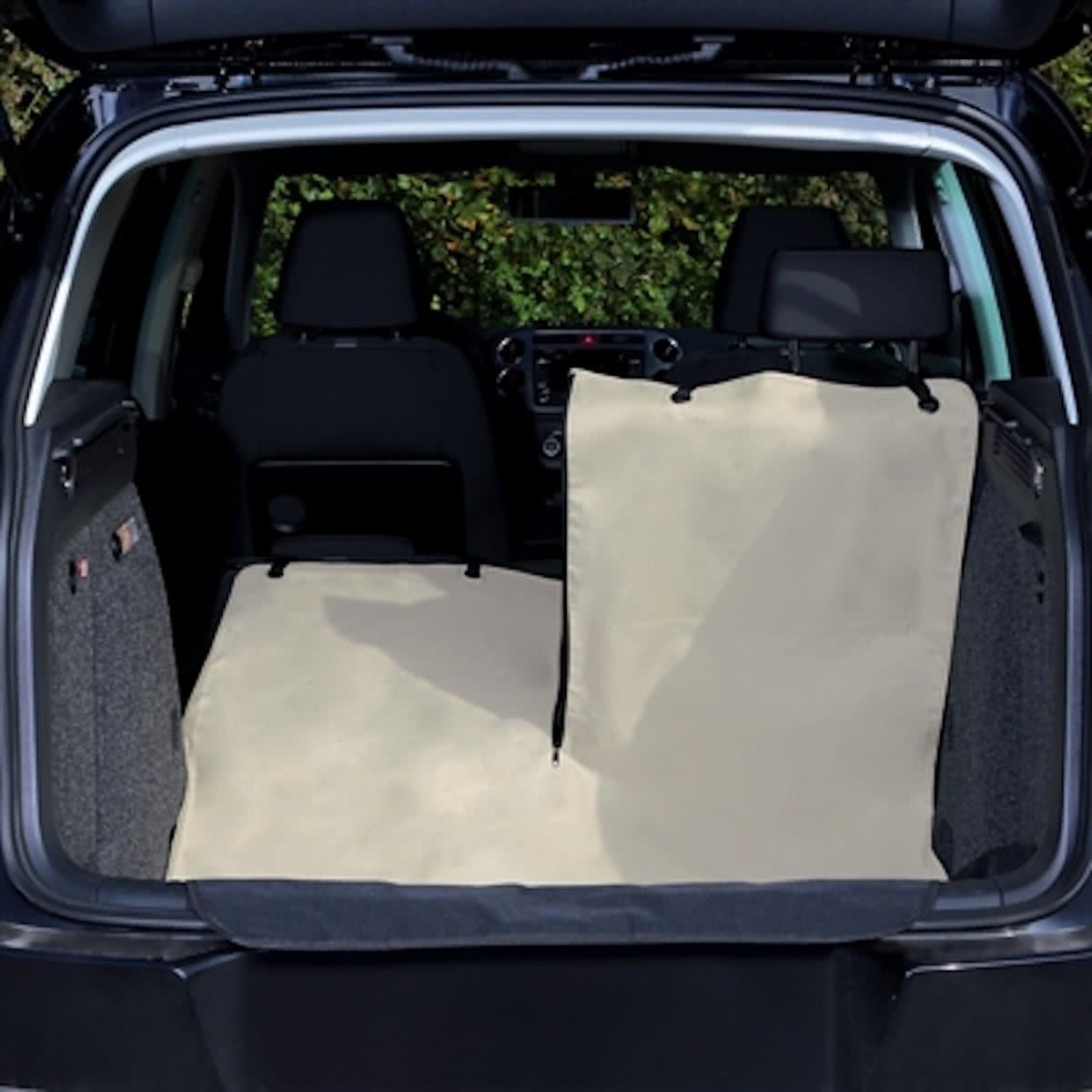 TRIXIE autodeken kofferbak beige / zwart 180x130 cm