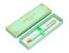 BELIUS Balpen Macaron Bliss zeshoekig, groen, goud, blauwe inkt, designbox