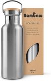 Bambaw® 500ml RVS Thermosfles - Isoleerfles, Dubbelwandig, Lekvrij, Zilver