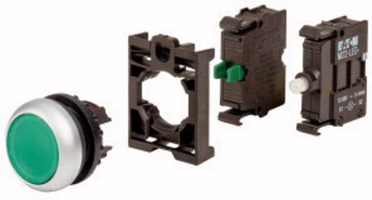 Eaton M22-DL-G-K10LED-BVP Verlichte druktoets Kunststof frontring