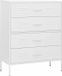 vidaXL Commode 80x35x101,5 cm acier blanc