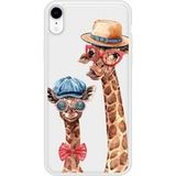 Apple iPhone XR Funny girafe Verstevigd hoesje met sublimatie bedrukking