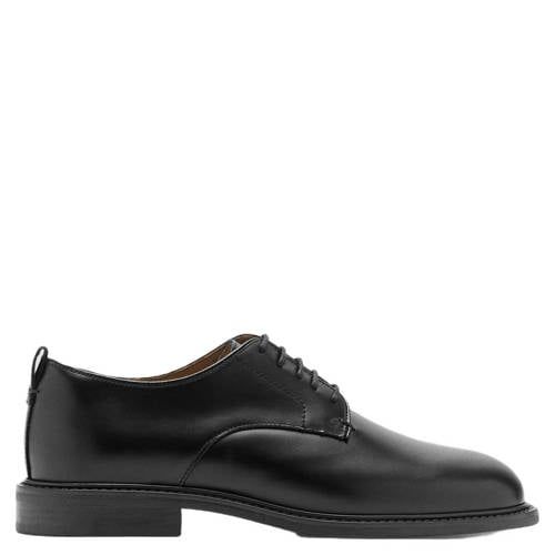 Mango Man leren veterschoenen - zwart