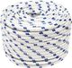 vidaXL Multifunctioneel touw 12 mm 100 m Wit en Blauw PP
