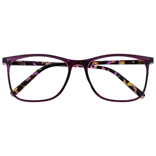 Opulize Arc Groot Leesbril Purper Patroon Armen R66-5 +3,50