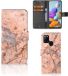 B2Ctelecom Samsung Galaxy A21s Bookcase Marmer Oranje