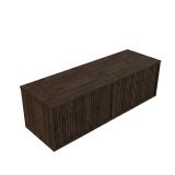 Saniclass Ensemble meuble de salle de bain avec cadre en bois - 140x45x42cm - Chêne mat anthracite
