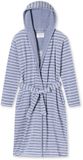 SCHIESSER dames Feather Terry Badjas - Grijs gestreept - Maat XL
