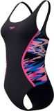 Speedo Hyperboom Splice Muscleback Badpak Dames Zwart/Roze Maat 48