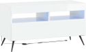vidaXL meuble TV LED BREDA Blanc brillant Bois modifié