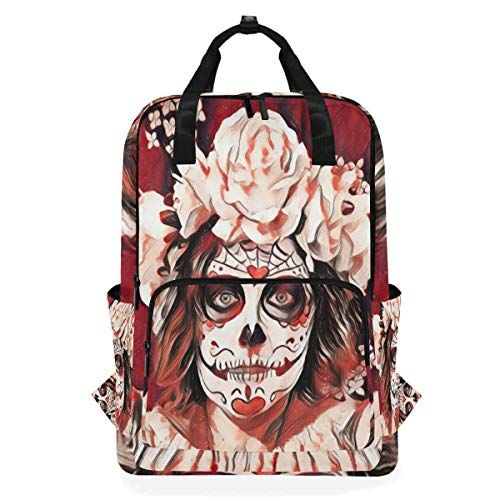 MONTOJ Reizen Rugzak Geweldig Rose Suger Schedel School Rugzak - 5721985143906