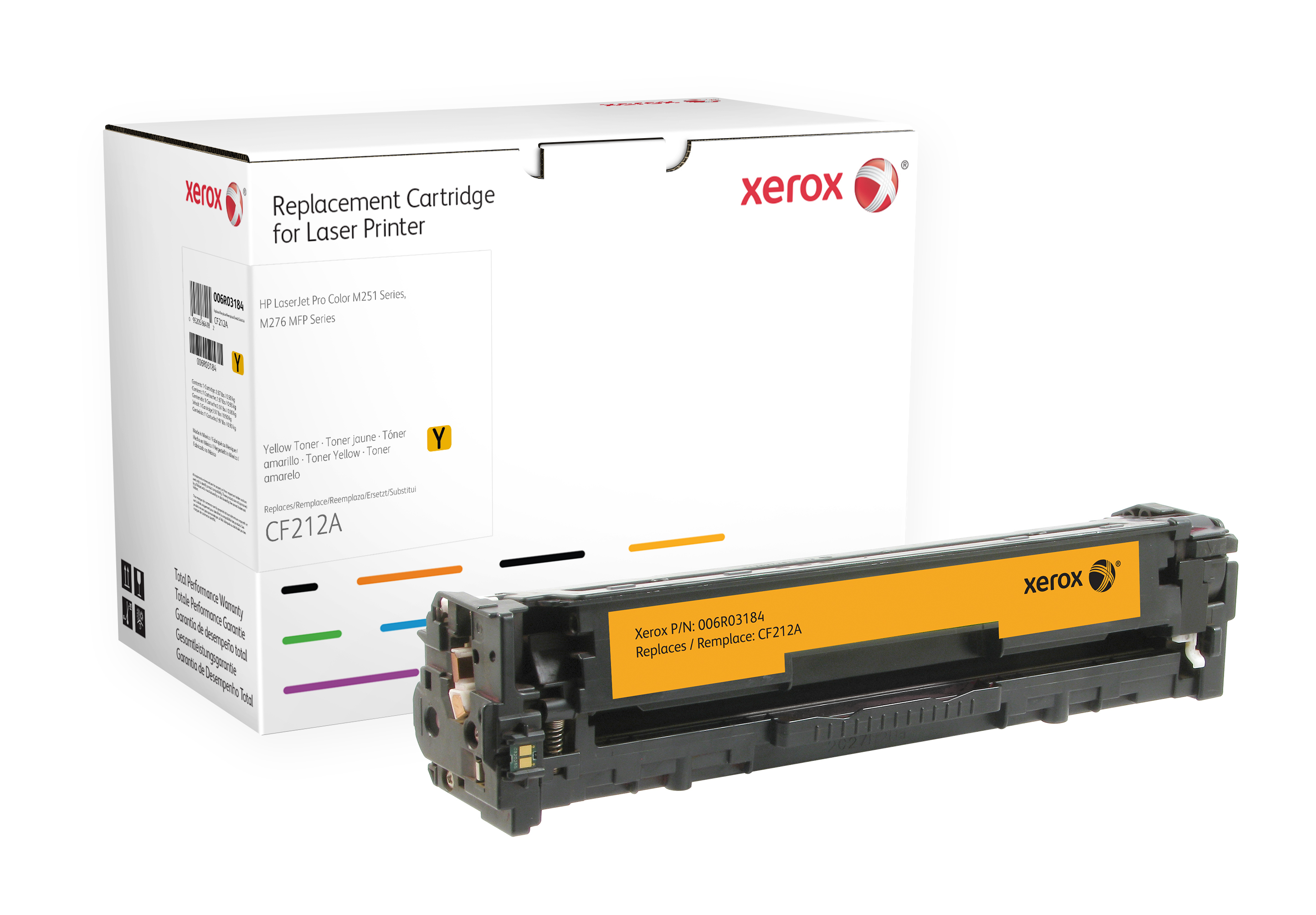 Xerox Gele toner cartridge. Gelijk aan HP CF212A . Compatibel met HP LaserJet Pro 200 M251, LaserJet Pro 200 MFP M276