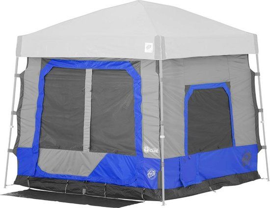 E-Z UP Camping Cube 6.4 - Royal Blue & Grey - 3 Person Pop-Up Tent
