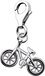 Quiges Charm Hanger 3D Fiets Verzilverd - Bedelarmband - QHC049