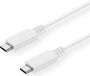 Value USB 3.2 Gen 2 kabel, C-C, M/M, 4K UHD-1, 10Gbit/s, Emark, 100W, wit, 0,5 m