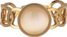 Chic by Lirette Ring Steen Vierkant Verstelbaar Goud Amber